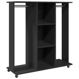 Vidaxl Wardrobe with wheels 102x38x110 cm Properted Wood Black
