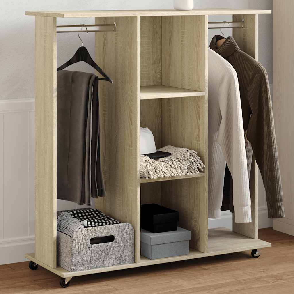 Vidaxl Wardrobe with wheels 102x38x110 cm Properted wood Sonoma Oak