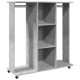 Vidaxl Wardrobe with wheels 102x38x110 cm Processed wood Betongrijs