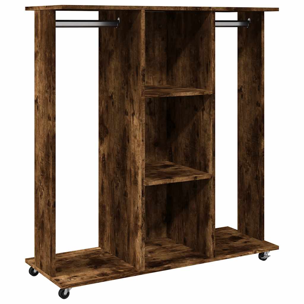 VidaXL Wardrobe with wheels 102x38x110 cm Properted Wood Smoked Oak