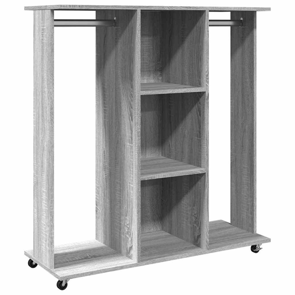 VidaXL Wardrobe with wheels 102x38x110 cm Wood Gray Sonoma Oak