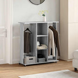 VidaXL Wardrobe with wheels 102x38x110 cm Wood Gray Sonoma Oak