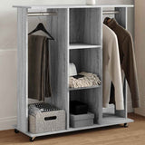 VidaXL Wardrobe with wheels 102x38x110 cm Wood Gray Sonoma Oak