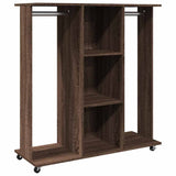 Vidaxl Wardrobe with wheels 102x38x110 cm Properted wood brown oak