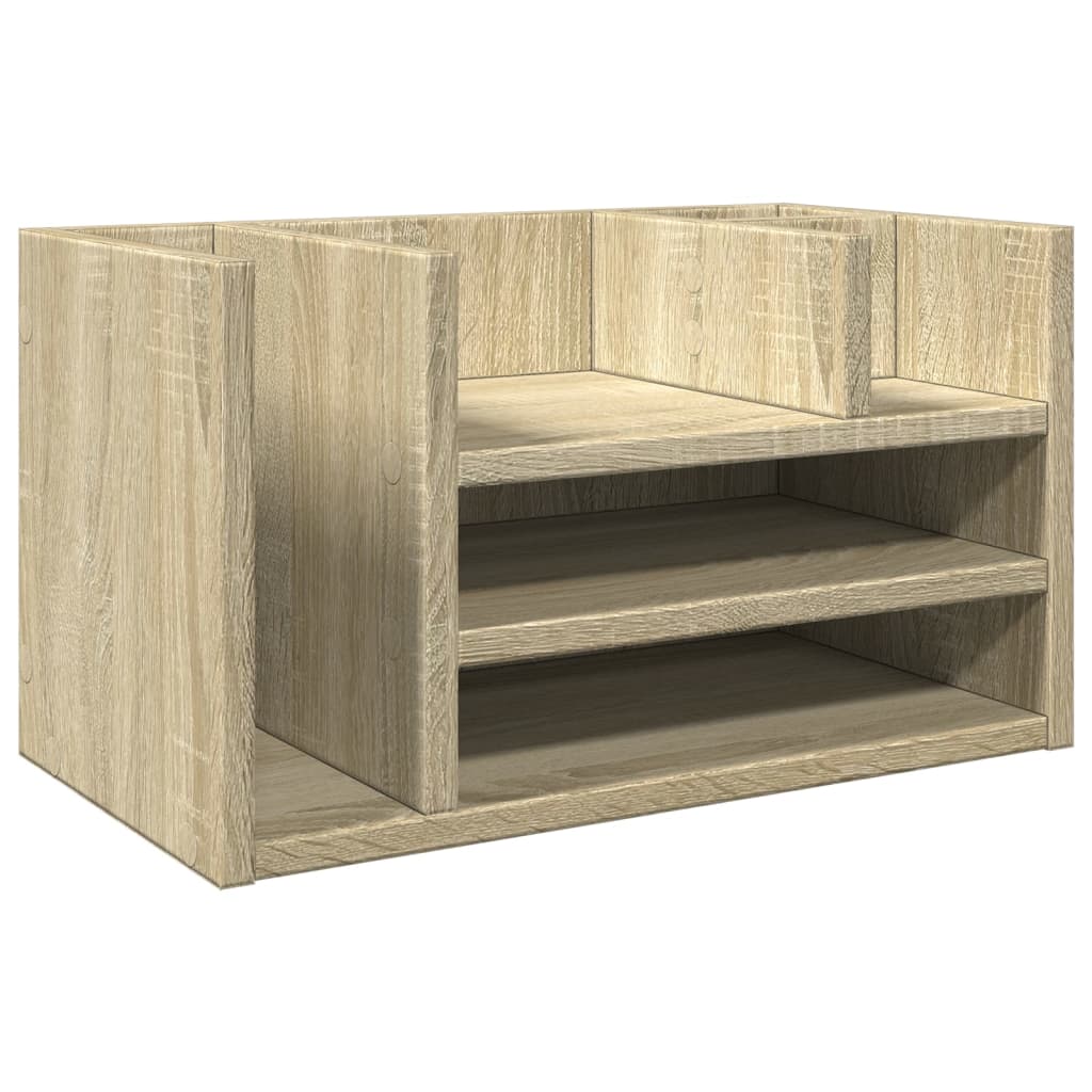 VidaXL Bureau Organizer 44.5x24x25 cm Processed Wood Sonoma Oak colored