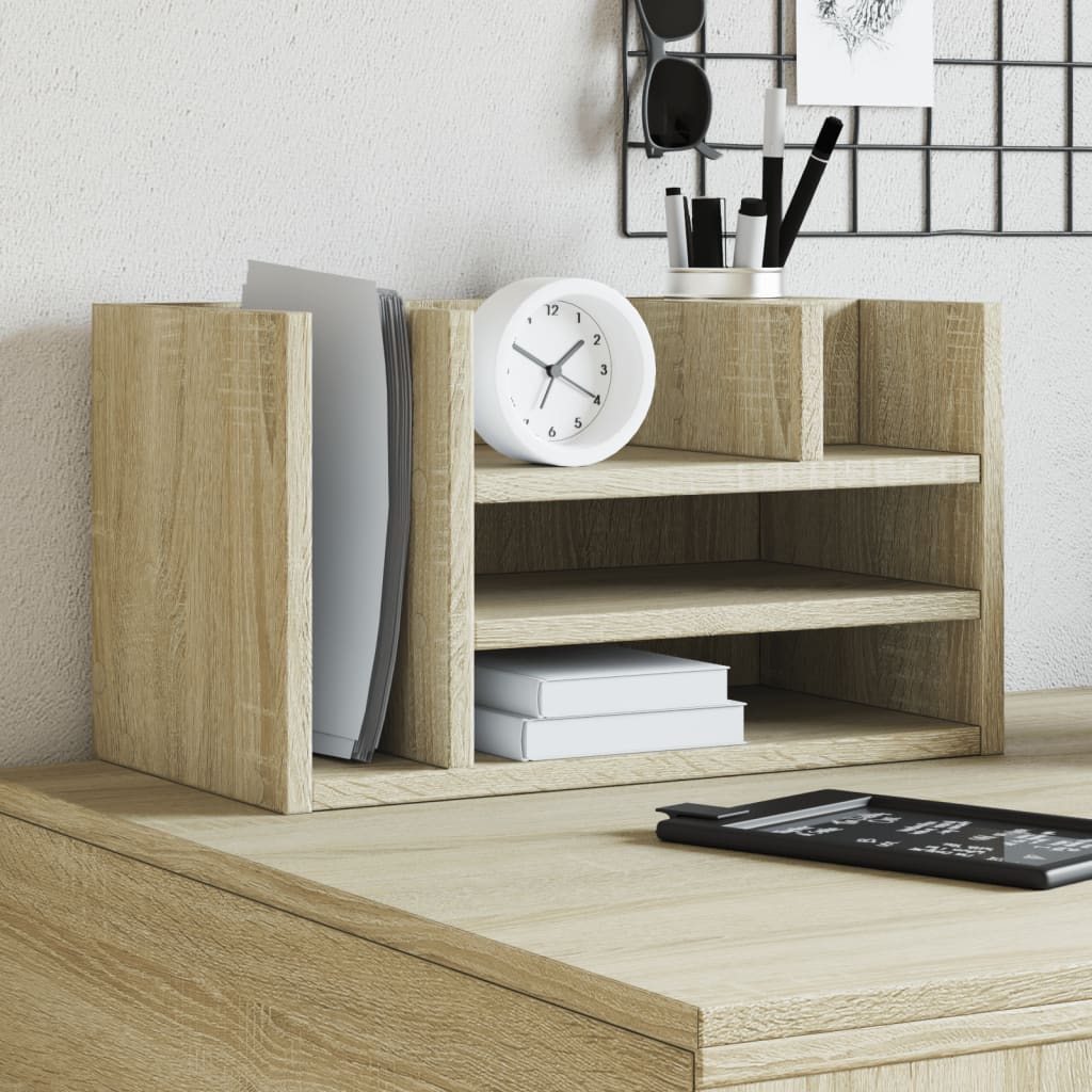 VidaXL Bureau Organizer 44.5x24x25 cm Processed Wood Sonoma Oak colored