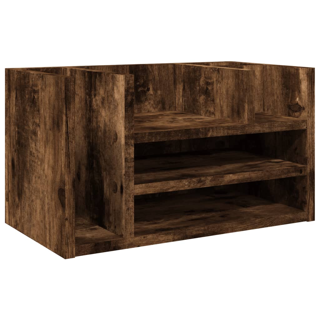 VidaXL Bureau Organizer 44.5x24x25 cm processed wood Smoked oak color