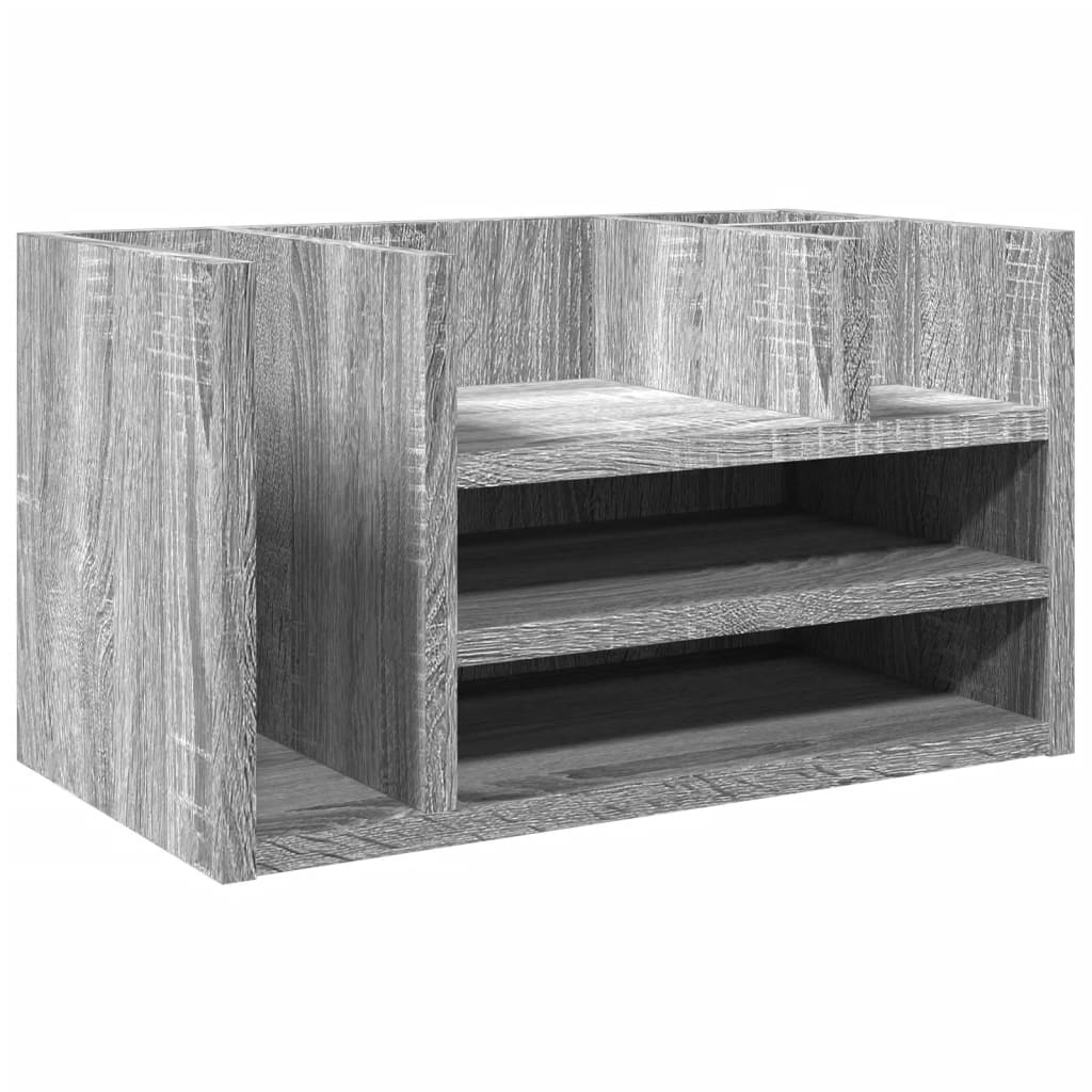 VidaXL Bureau Organizer 44.5x24x25 cm Processed Wood Gray Sonoma Oak