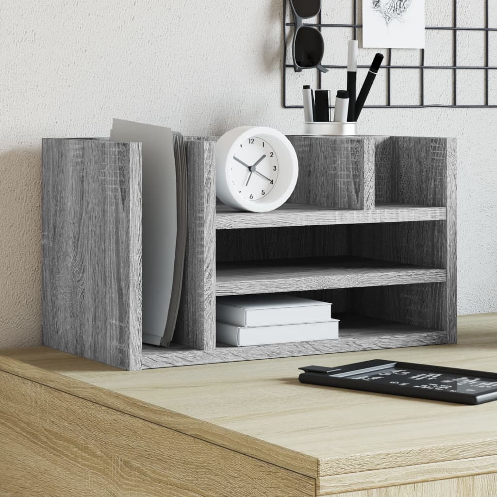 VidaXL Bureau Organizer 44.5x24x25 cm Processed Wood Gray Sonoma Oak