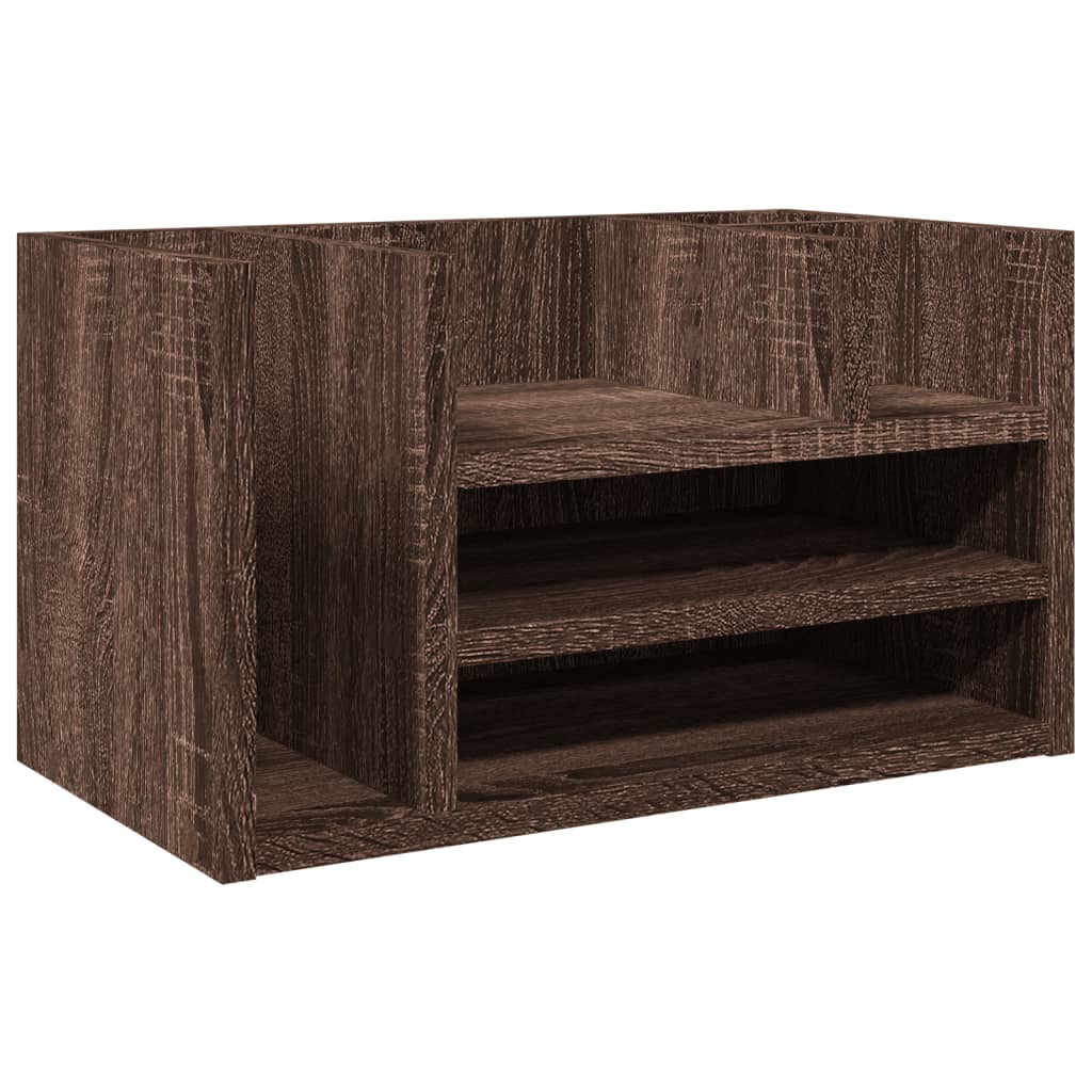 VidaXL Bureau Organizer 44.5x24x25 cm processed wood brown oak color