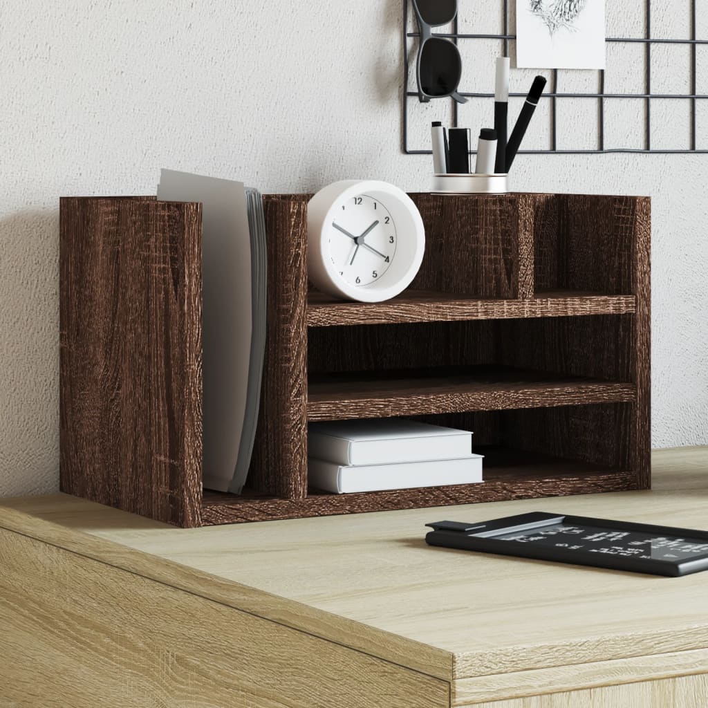 VidaXL Bureau Organizer 44.5x24x25 cm processed wood brown oak color