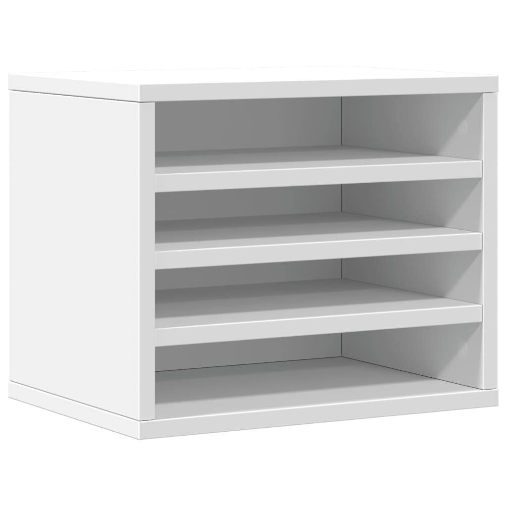 VidaXL Bureau Organizer 36x26x29.5 cm Processed Wood White