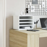 VidaXL Bureau Organizer 36x26x29.5 cm Processed Wood White