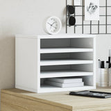VidaXL Bureau Organizer 36x26x29.5 cm Processed Wood White