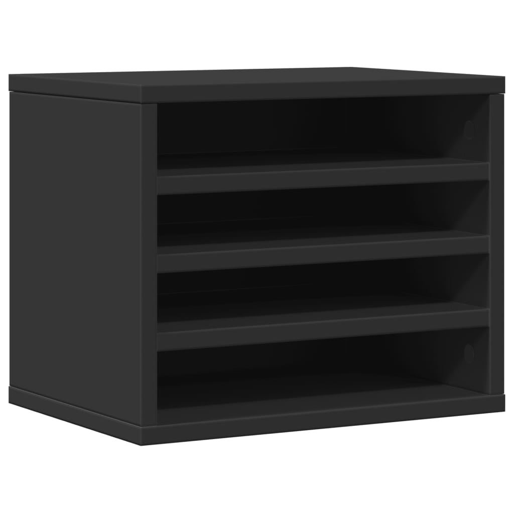 VidaXL Bureau Organizer 36x26x29.5 cm Processed Wood Black