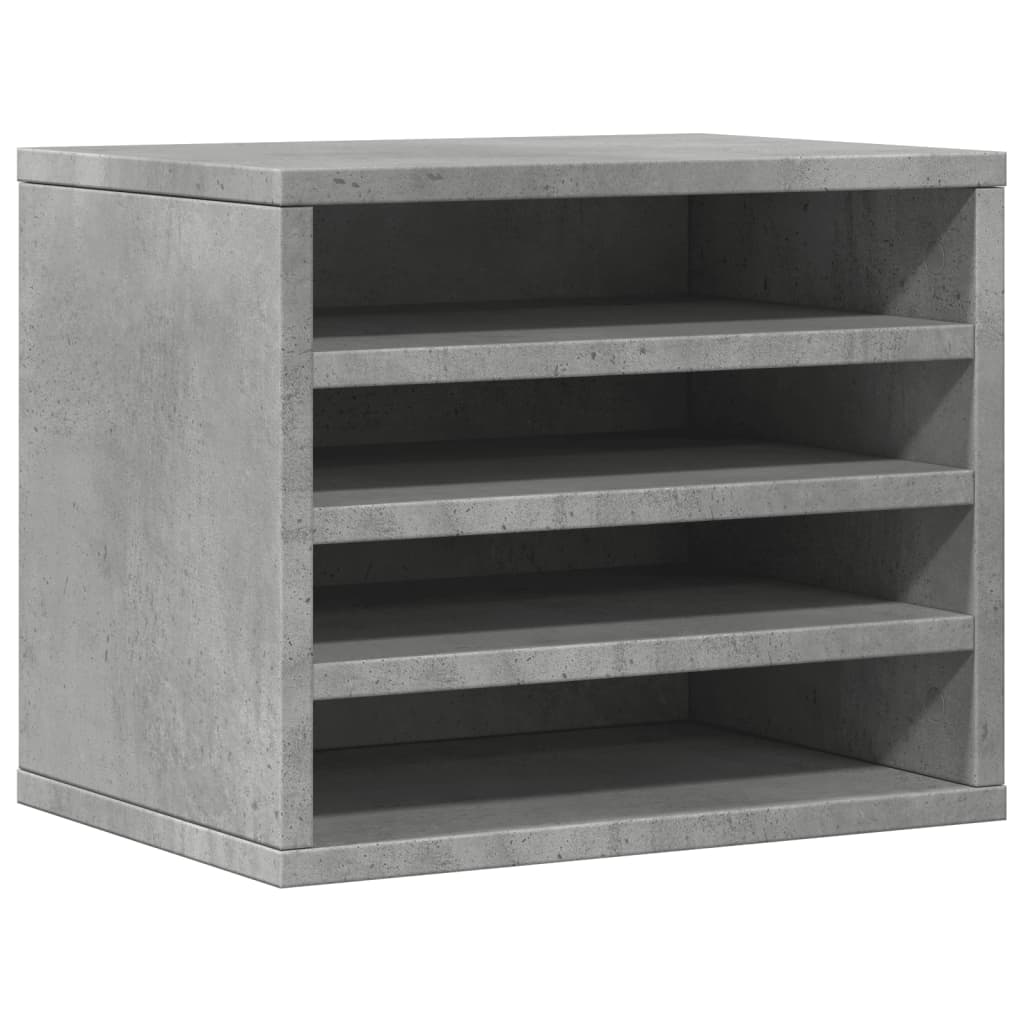 VidaXL Bureau Organizer 36x26x29.5 cm Processed Wood Betongrijs