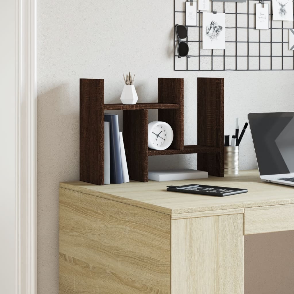 Organisateur du Bureau Vidaxl 34.5x15.5x35,5 cm Couleur de chêne marron en bois