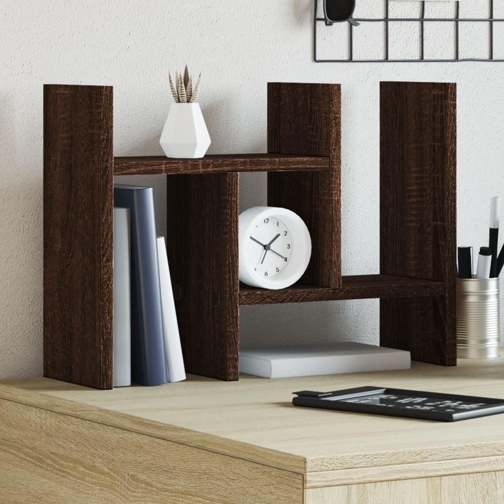 Organisateur du Bureau Vidaxl 34.5x15.5x35,5 cm Couleur de chêne marron en bois