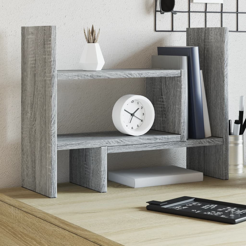 Organisateur du Bureau Vidaxl 38.5x17x39 cm en bois de chêne sonoma gris et gris propice