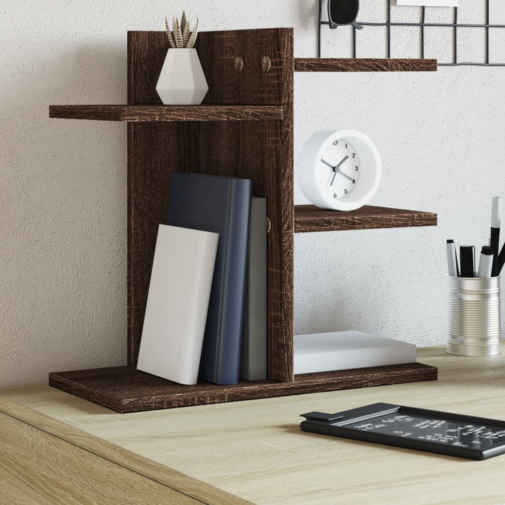 Vidaxl Bureau Organizator 42x21,5x42 cm przetworzone drewniane dębowe dębowe dębowe