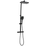 VidaXL shower head set Double with mixer tap and hose brass black