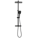 VidaXL shower head set Double with mixer tap and hose brass black