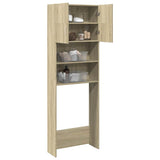 Vidaxl washing machine cupboard 64x25.5x190 cm Processed wood sonoma oak -colored