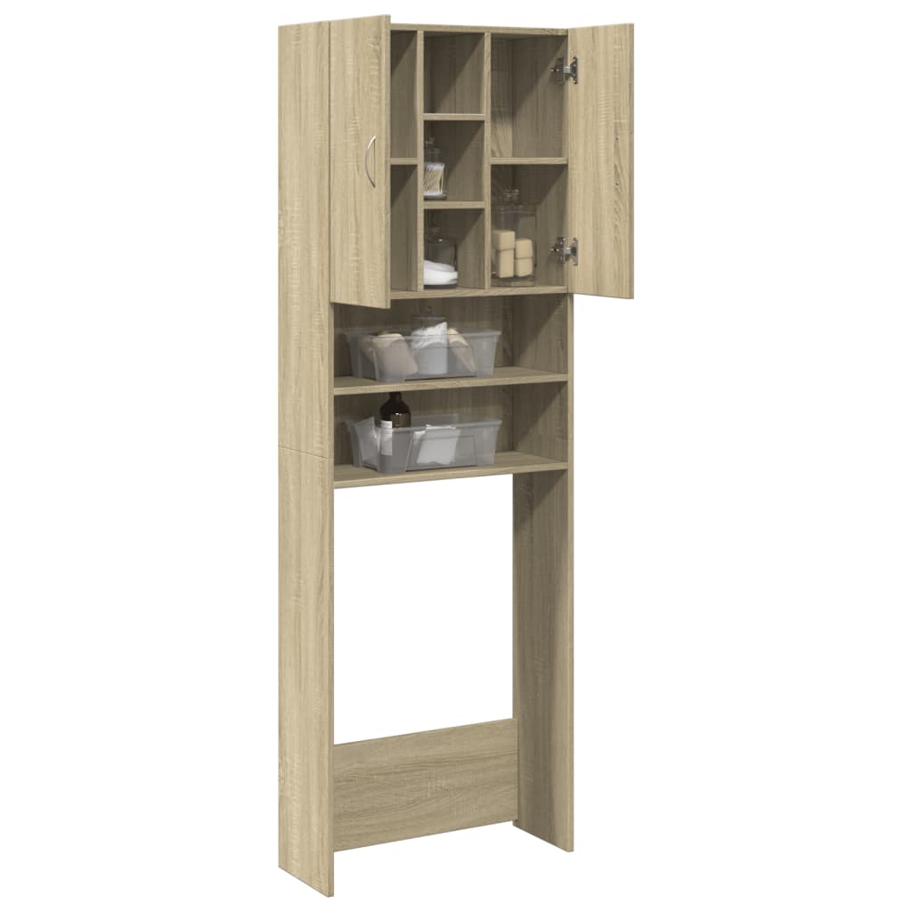 Vidaxl washing machine cabinet 64x25.5x190 cm Sonoma oak -colored