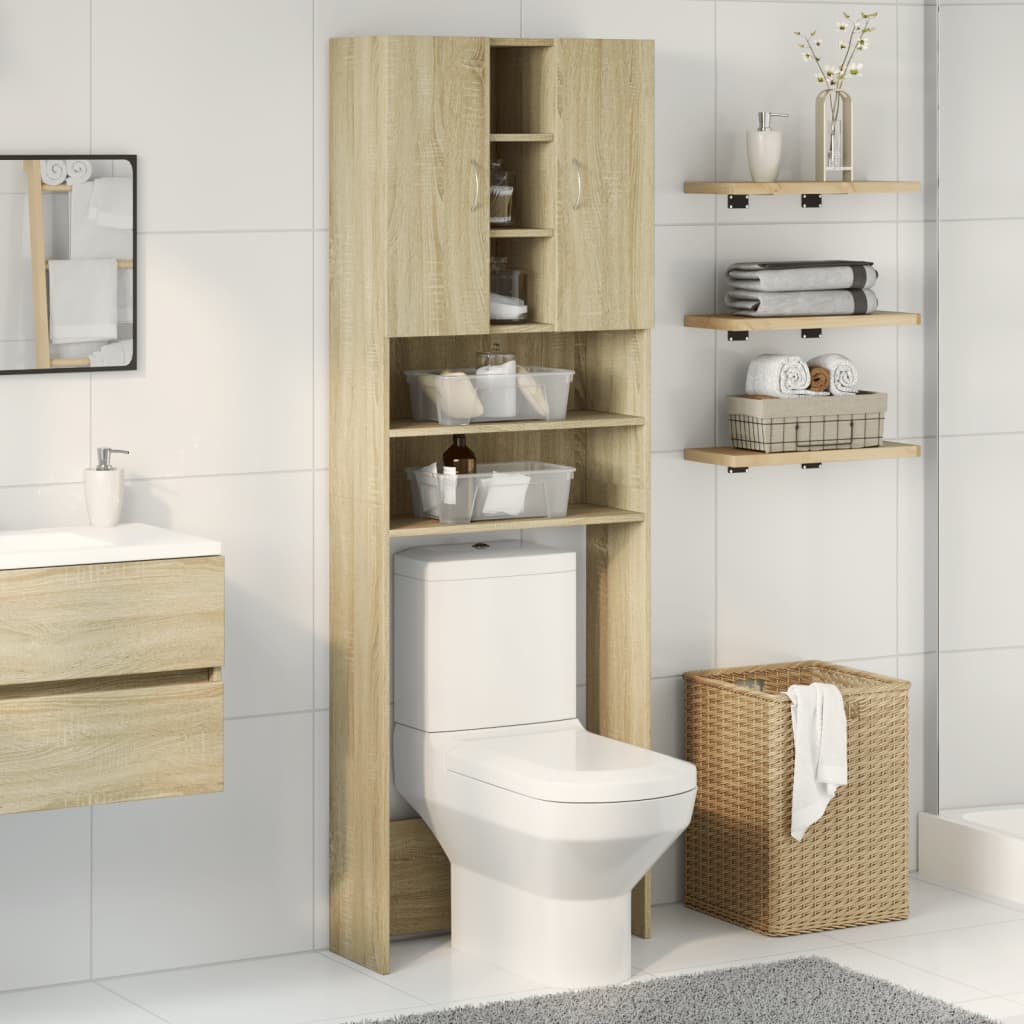 Vidaxl washing machine cabinet 64x25.5x190 cm Sonoma oak -colored