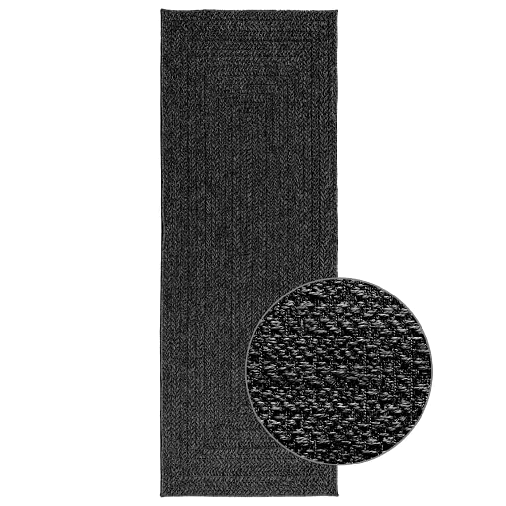Vidaxl Rug Zizur all'interno e all'esterno di 80x200 cm Iiuta Antracite