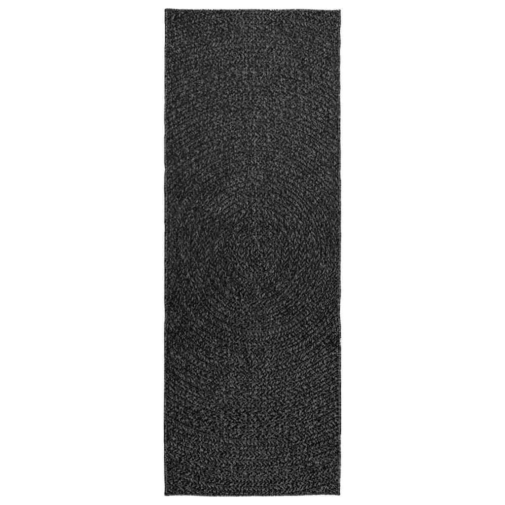 Vidaxl Rug Zizur all'interno e all'esterno di 80x200 cm Iiuta Antracite