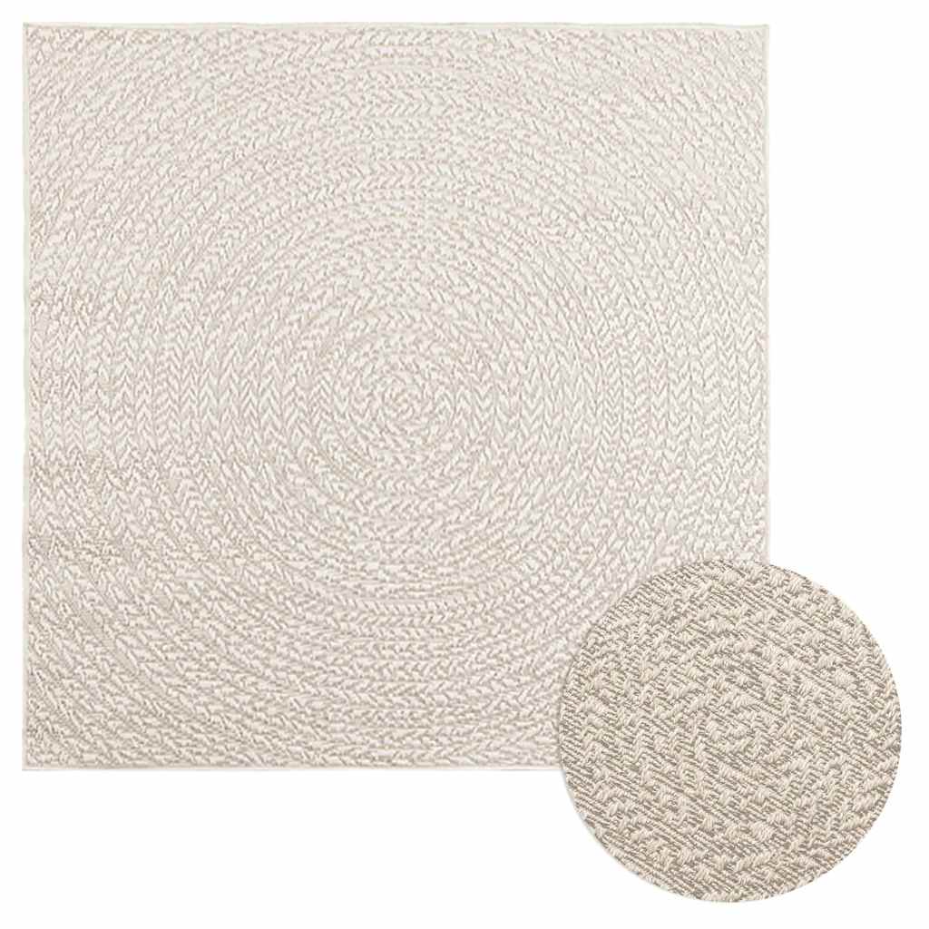 Vidaxl Rug Zizur Room inde og uden for 120x120 cm jute look