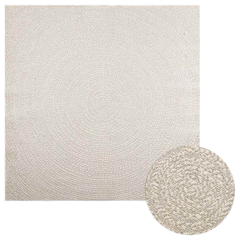 Vidaxl rug Zizur Room inside and outside 200x200 cm jute look