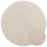 Vidaxl rug Zizur cream inside and outside Ø 90 cm jute look