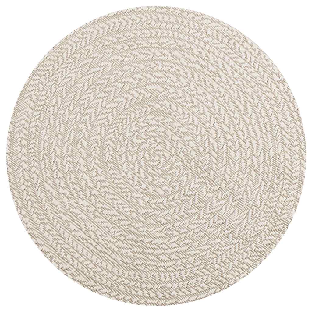 Vidaxl rug Zizur cream inside and outside Ø 90 cm jute look