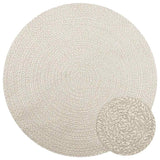 Vidaxl Rug Zizur Cream à l'intérieur et à l'extérieur Ø 160 cm Jute Look