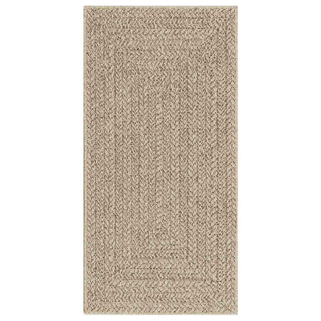 Vidaxl preproga zizur bež znotraj in zunaj 60x110 cm jute videz
