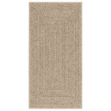 Vidaxl preproga zizur bež znotraj in zunaj 60x110 cm jute videz