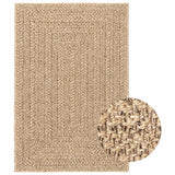Vidaxl vloerkleed zizur beige binnen en buiten 100x200 cm jute look