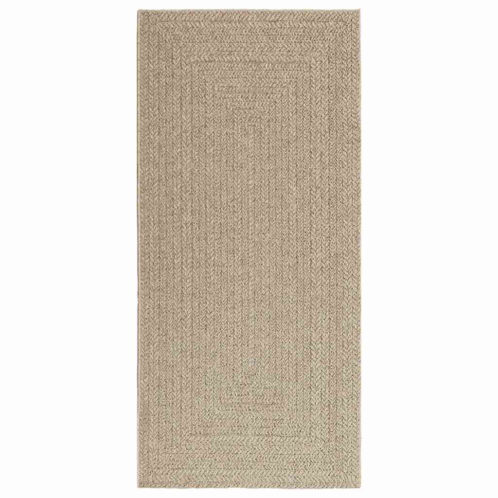 Vidaxl preproga zizur bež znotraj in zunaj 100x200 cm jute videz