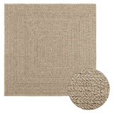 Vidaxl rug Zizur Beige Inside and outside 120x120 cm jute look