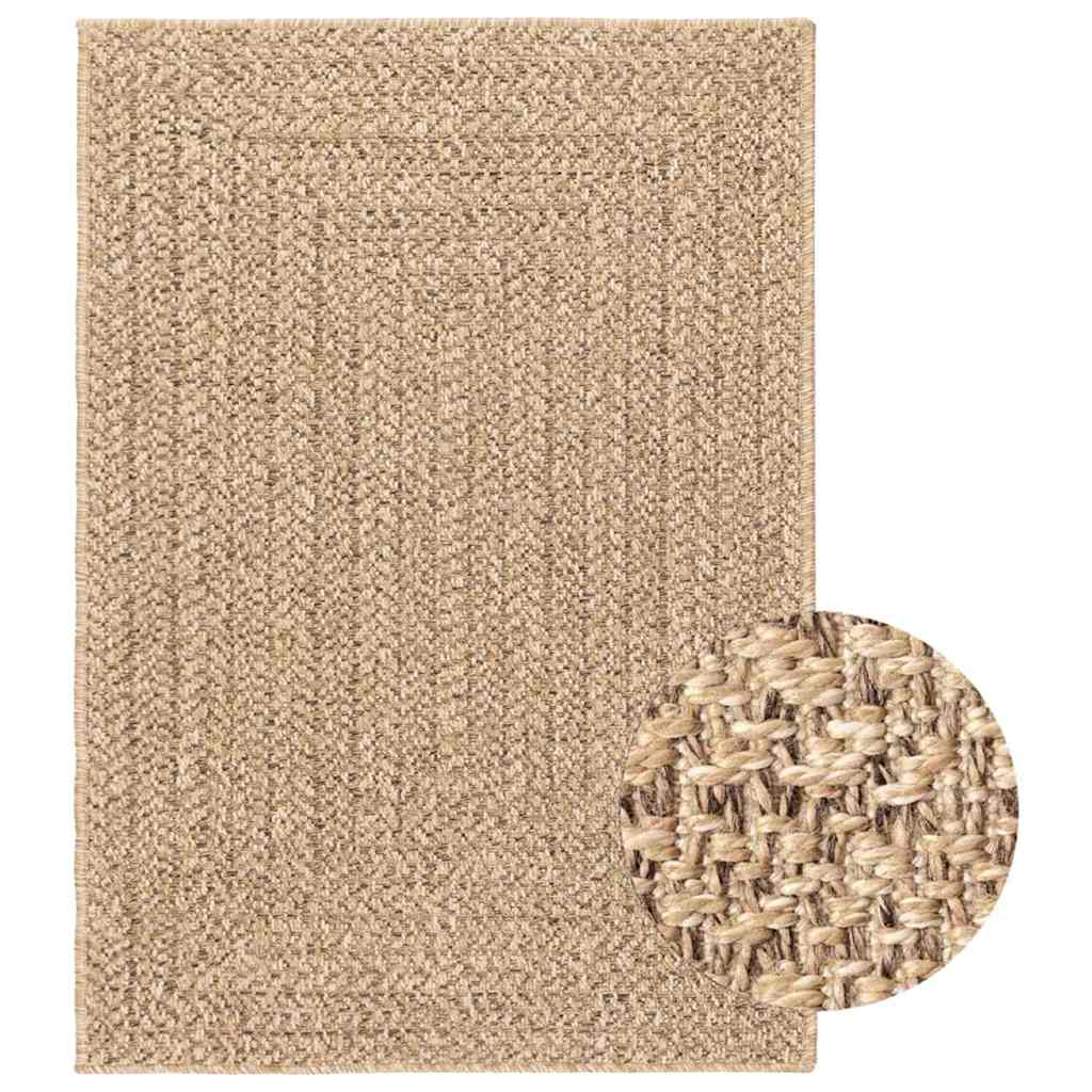 Vidaxl rug Zizur Beige Inside and outside 120x170 cm Jute look