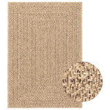 Vidaxl rug Zizur Beige Inside and outside 120x170 cm Jute look