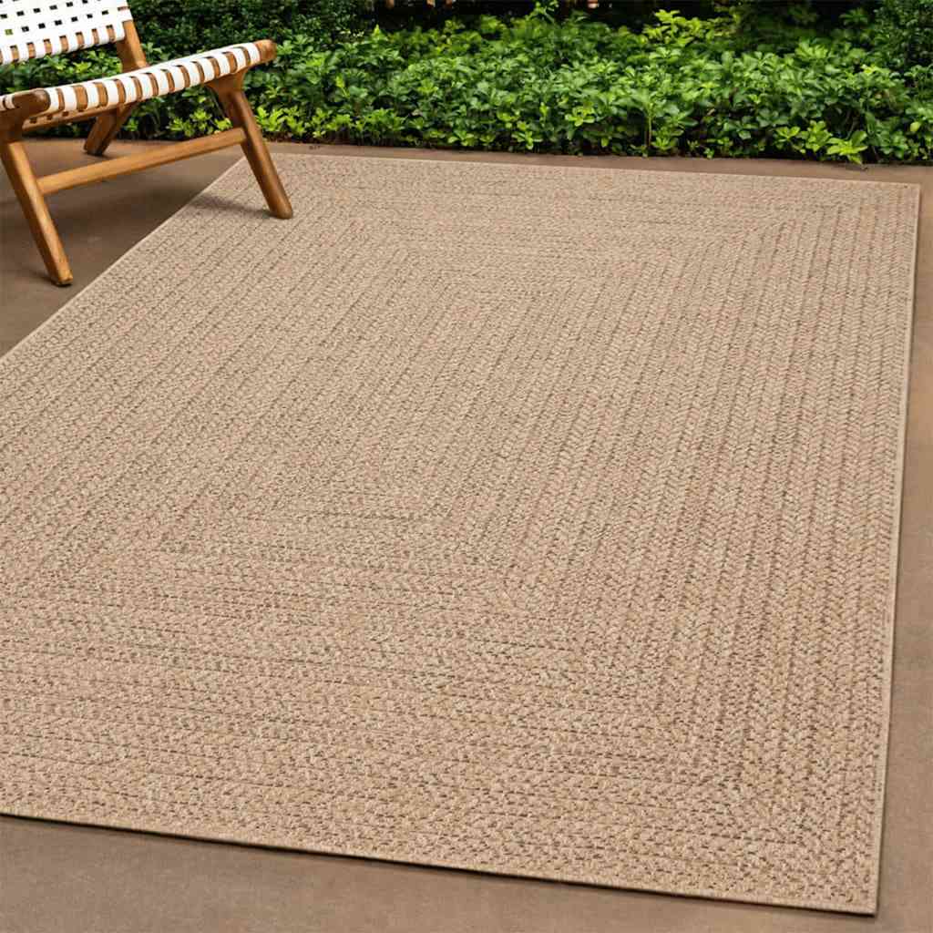 Vidaxl rug Zizur Beige Inside and outside 160x230 cm jute look