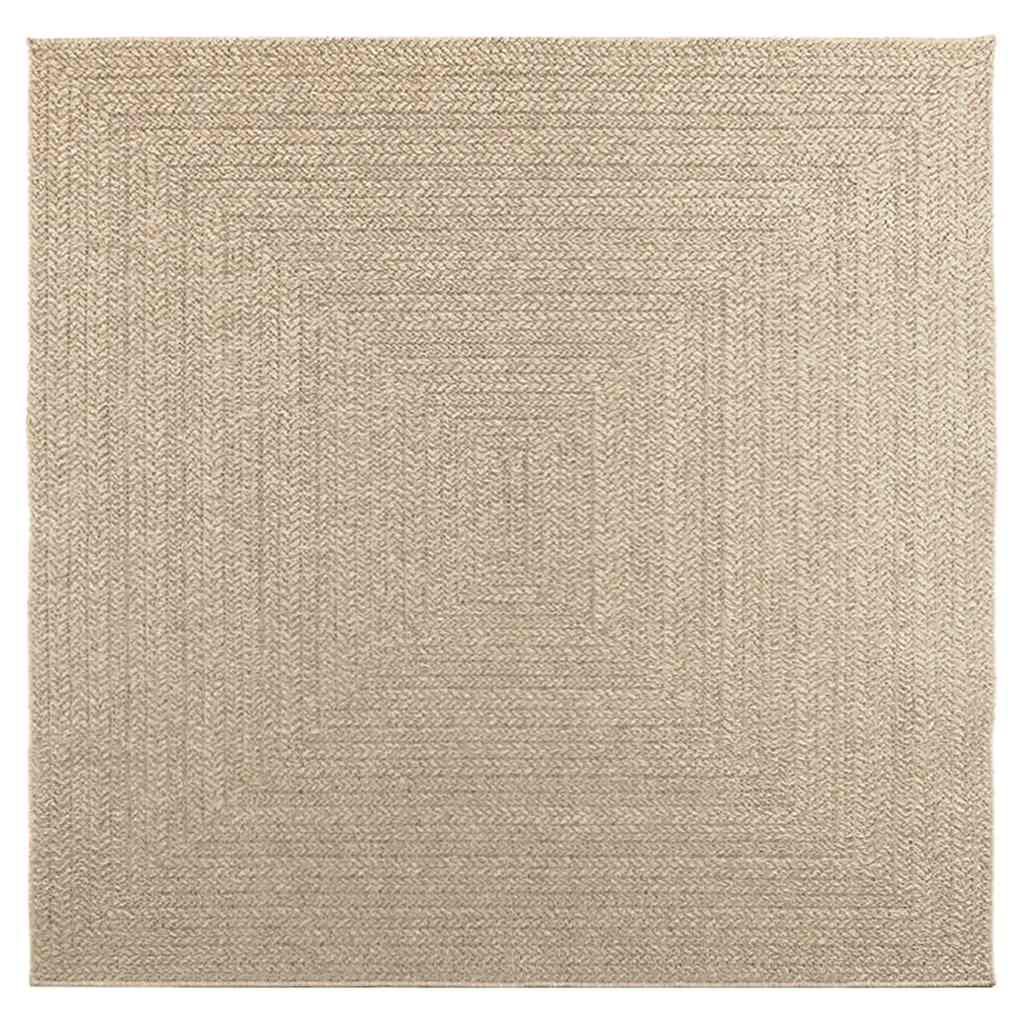 Vidaxl rug Zizur Beige Inside and outside 200x200 cm Jute look
