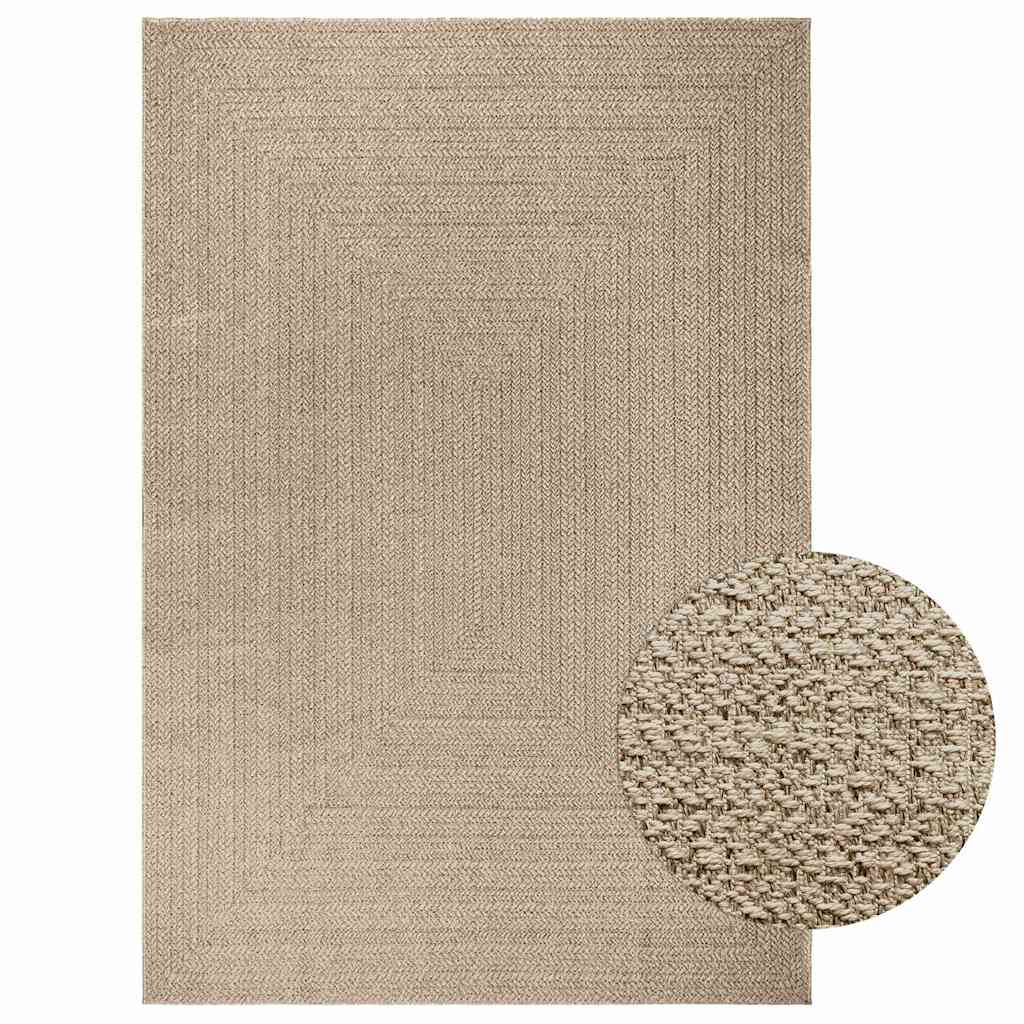 Vidaxl rug Zizur Beige Inside and outside 200x290 cm Jute look