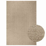 Vidaxl rug Zizur Beige Inside and outside 200x290 cm Jute look