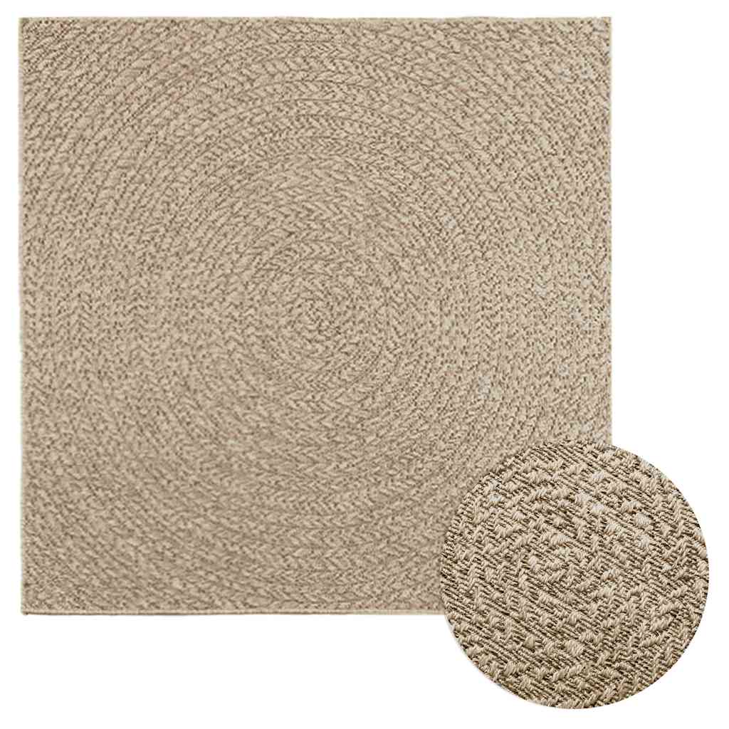 Vidaxl rug Zizur Beige Inside and outside 120x120 cm jute look