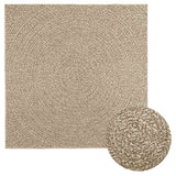 Vidaxl rug Zizur Beige Inside and outside 120x120 cm jute look