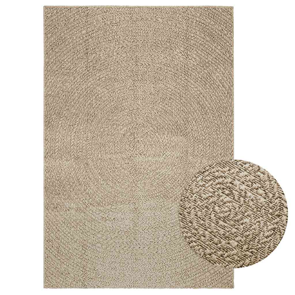 Vidaxl Rug Zizur Beige uvnitř a vně 140x200 cm juta vzhledu